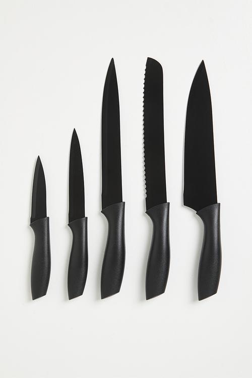 Night 5 piece knife set - Black