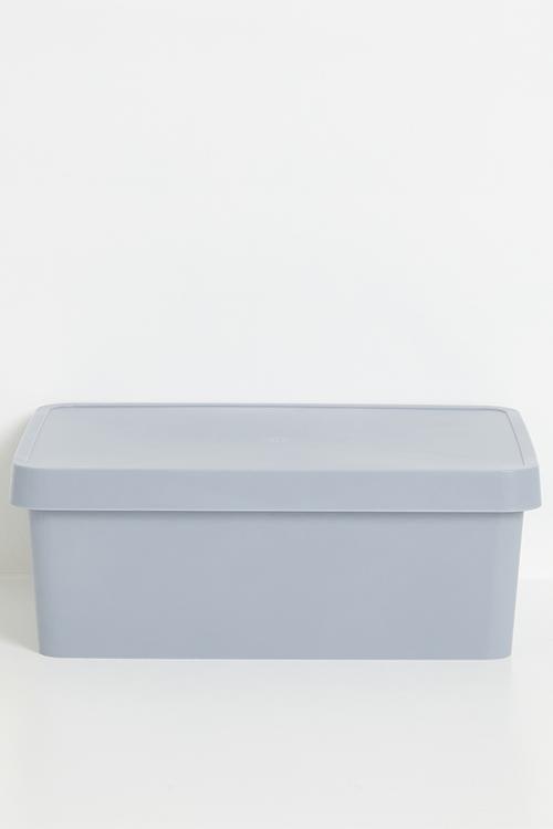 Stack storage box w lid 11 L - Cool Gray