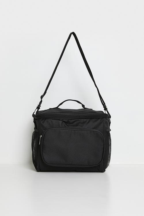 Lunch bag with strap - black