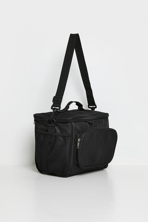 Lunch bag with strap - black