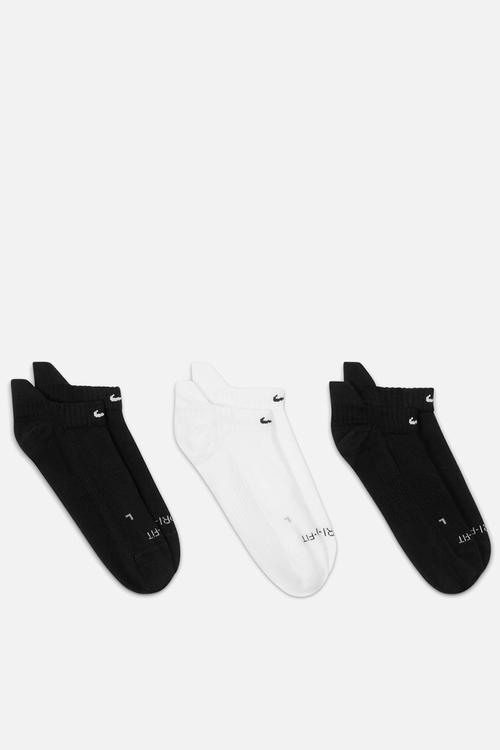 Nike dri-fit training no show socks 3pk - BLACK/white/black