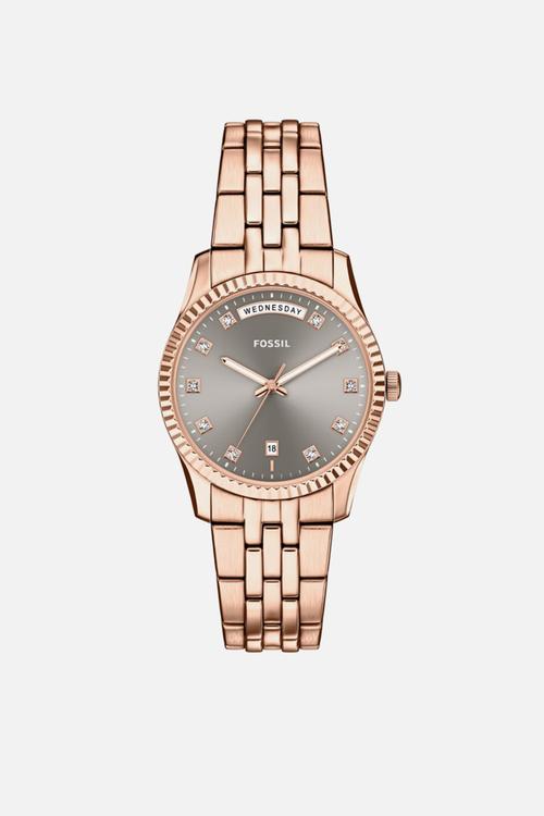 Scarlette Three-Hand Day-Date   Watch - Rose Gold