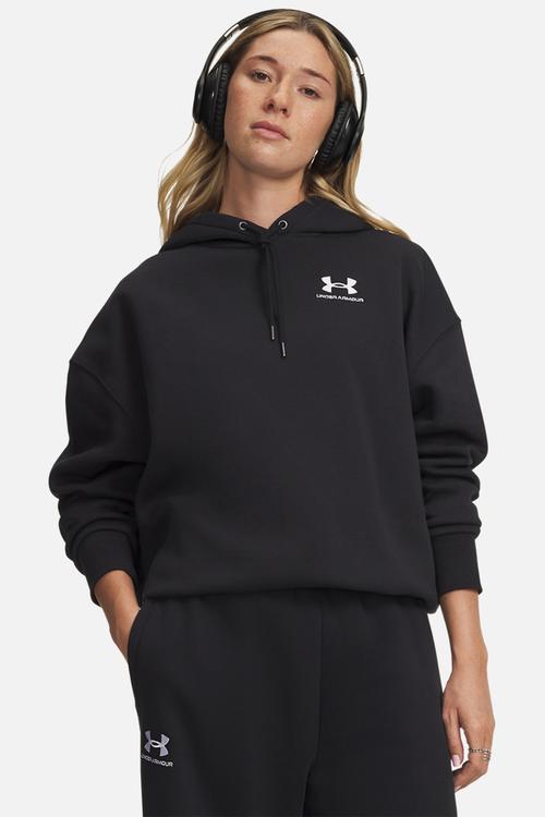 UA Icon Fleece OS Hoodie - Black/White