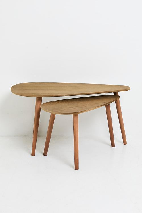 Retro Flow Nesting Tables - Natural