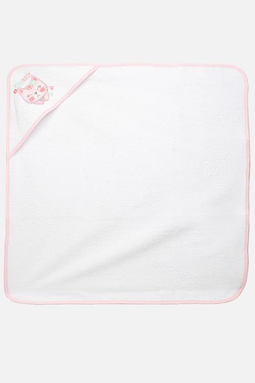 Cats Baby Hooded Towel - pink