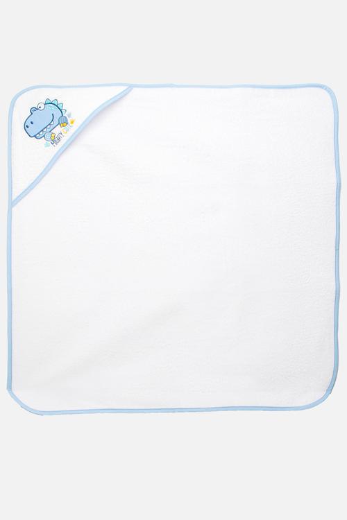 Dino Baby Hooded Towel - blue