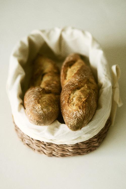 2-Pack seagrass bread baskets - light beige