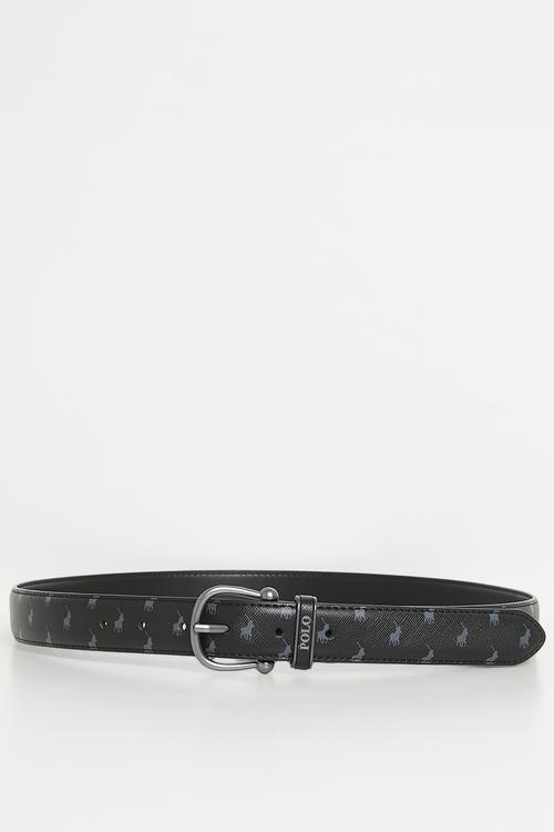 Ava  Belt - Black & Grey Monogram