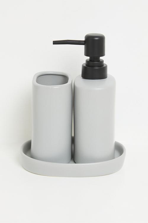 Apollo 3pc bathroom acc set - Ebony