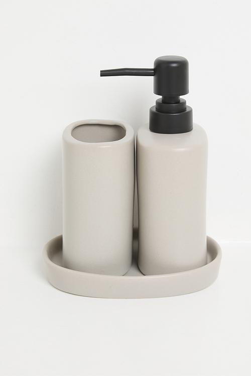 Apollo 3pc bathroom acc set - Natural