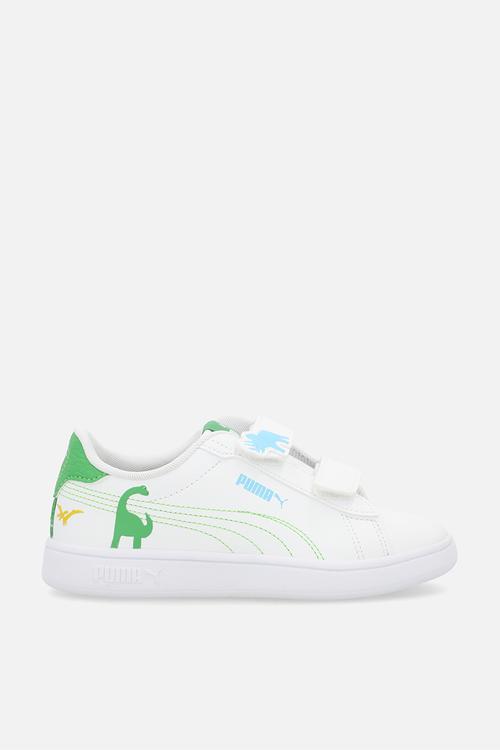 Puma Smash 3.0 Dino V Ps - Puma White-Green Fruit-Vibrant Blue