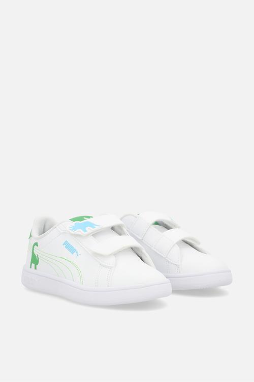 Puma Smash 3.0 Dino V Ps - Puma White-Green Fruit-Vibrant Blue
