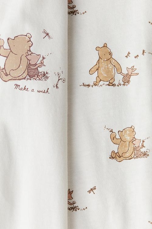 2-pack sleepsuits with full feet - white/winnie the pooh 