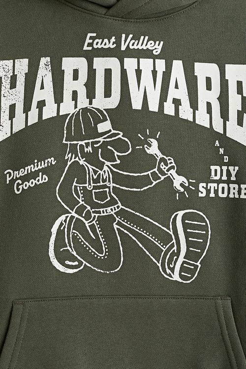 Hoodie - khaki green/hardware