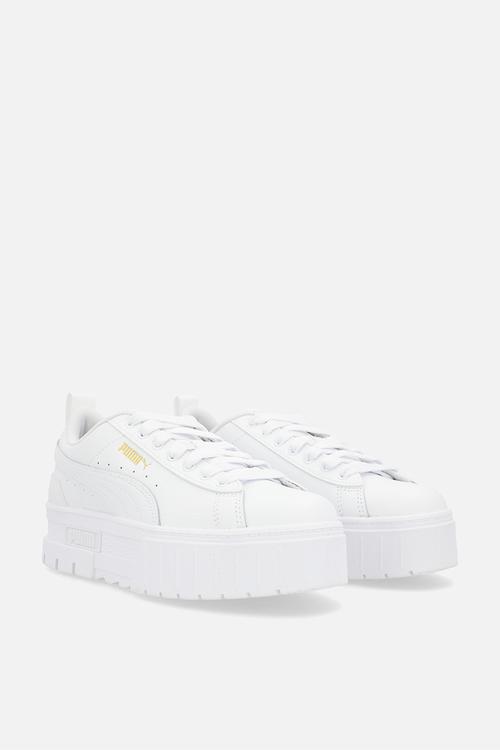 Mayze leather junior puma - white/gold