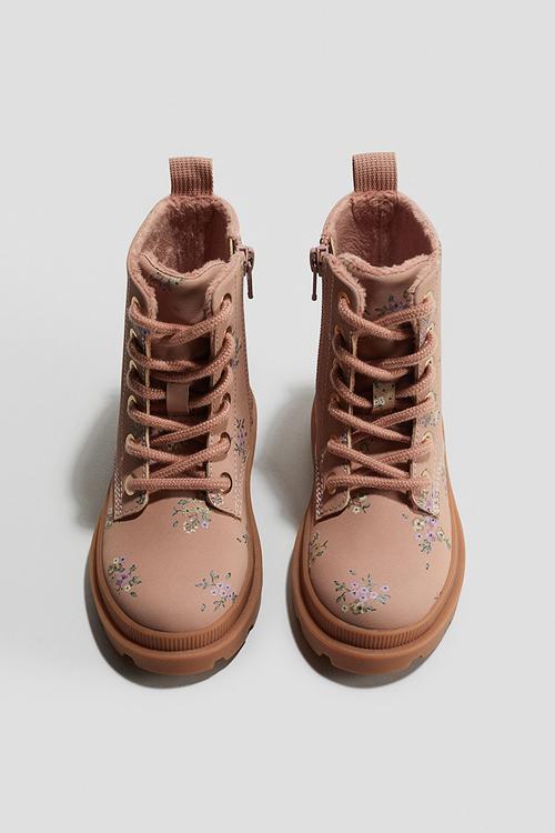 Lace-up boots - pink,multi