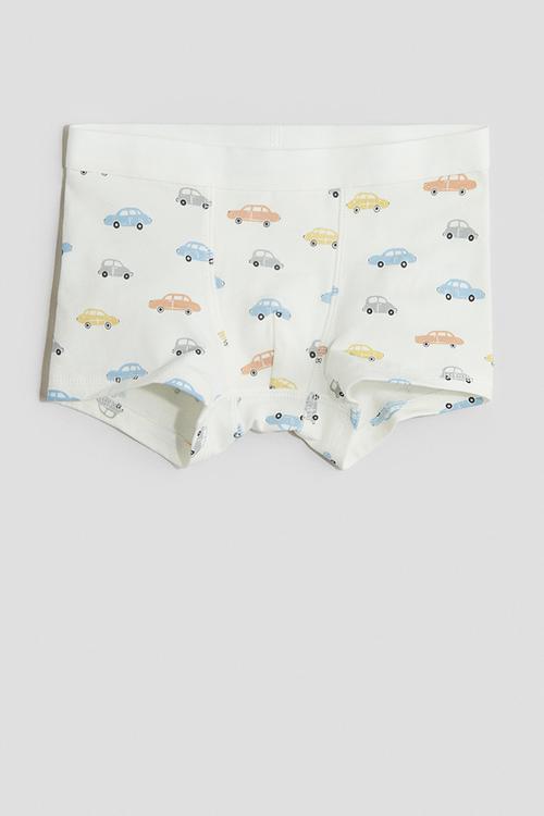 5-pack cotton trunks - white/cars