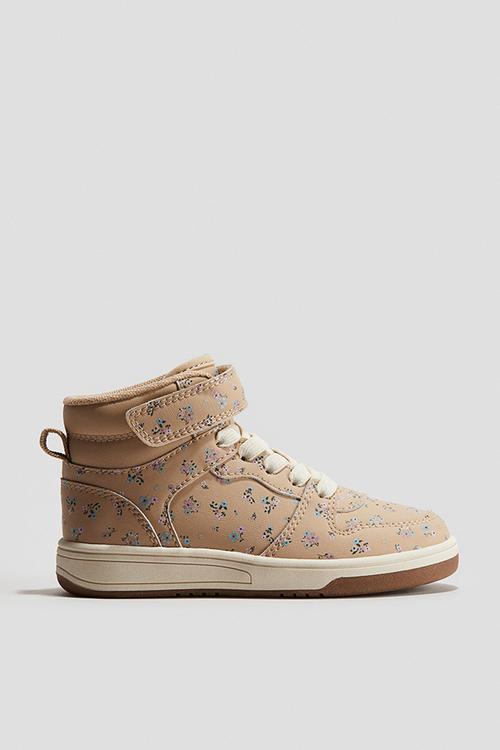 Hi-top trainers - beige/floral