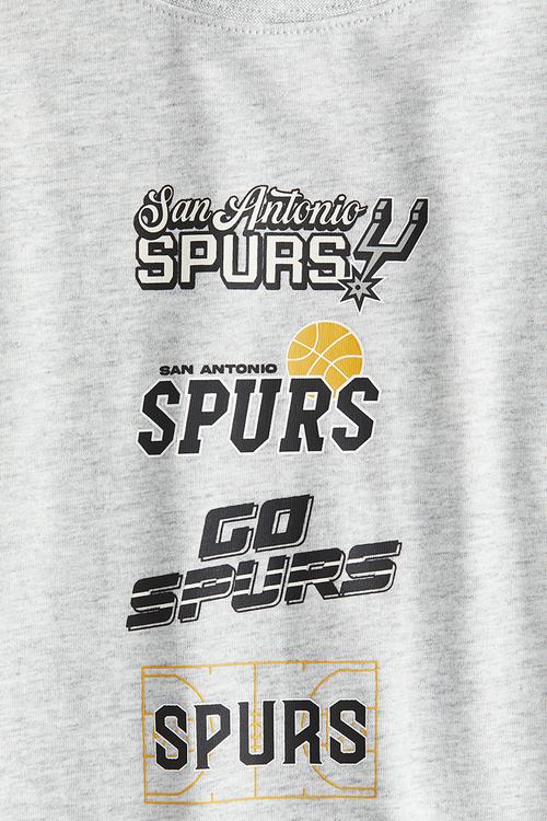 Print-motif cotton t-shirt - light grey/san antonio spurs