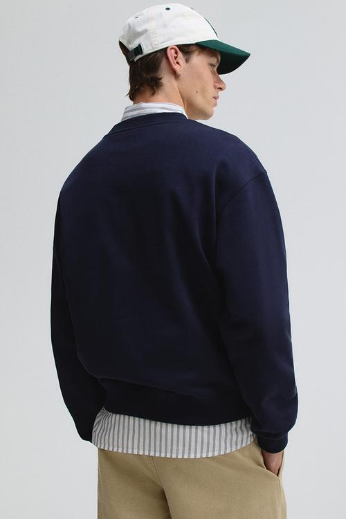 Loose fit sweatshirt - navy blue capital
