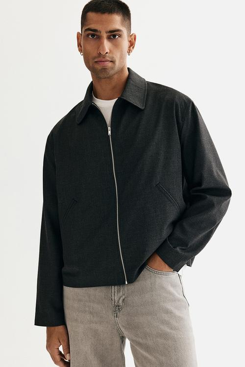 Regular fit jacket - black
