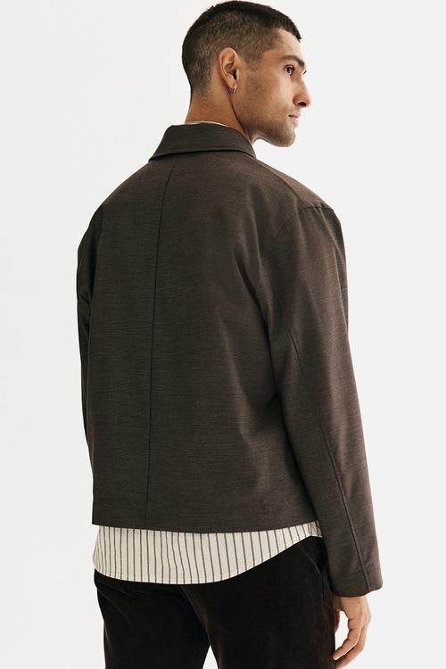 Regular fit jacket - brown