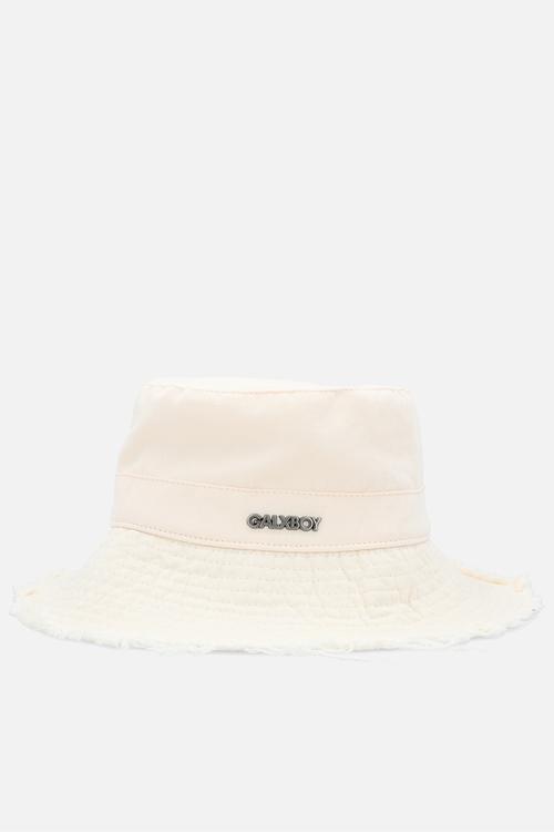 Washed cotton hat - ivory