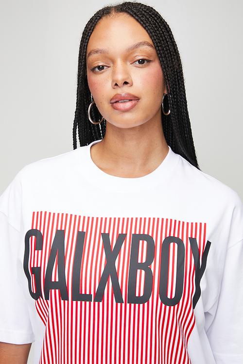 STRIPED T-SHIRT  - WHITE