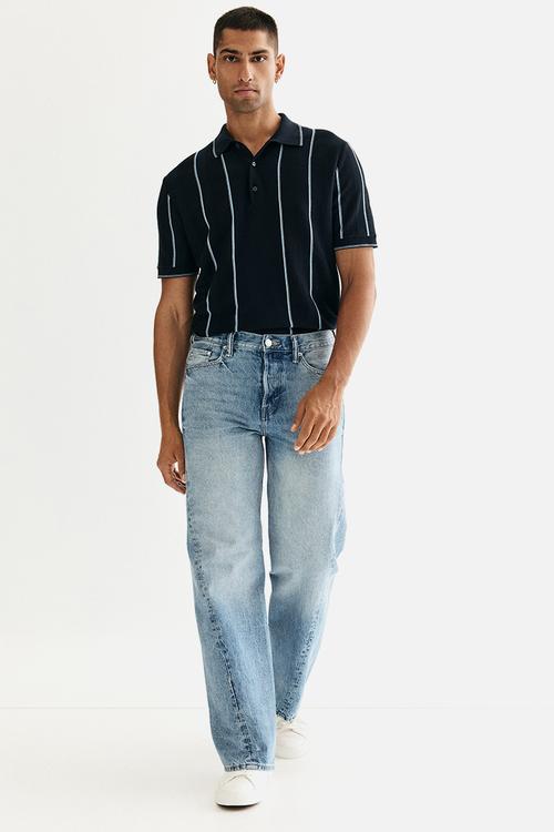 Regular fit polo shirt - navy blue