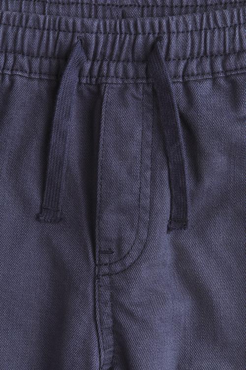 Cotton twill trousers - dark dusty blue