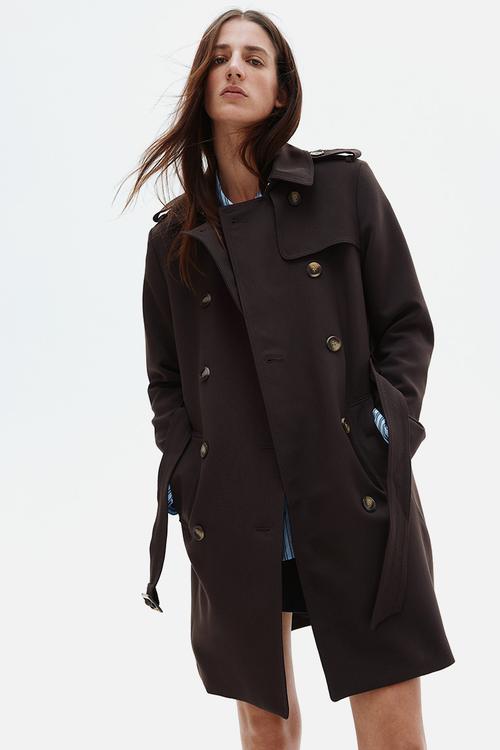 Double-breasted trenchcoat - dark brown