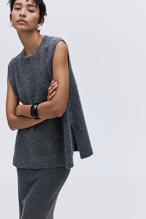 Sweater vest - dark grey marl