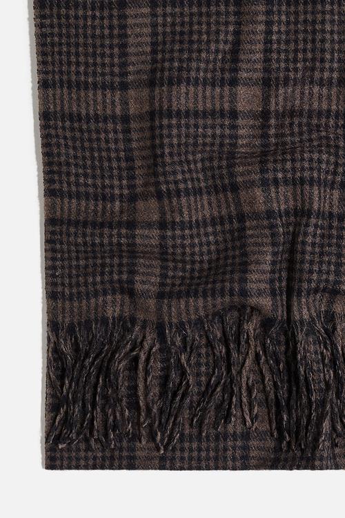 Scarf - taupe checked