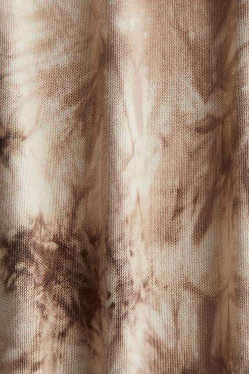 Printed cotton t-shirt - beige/tie-dye