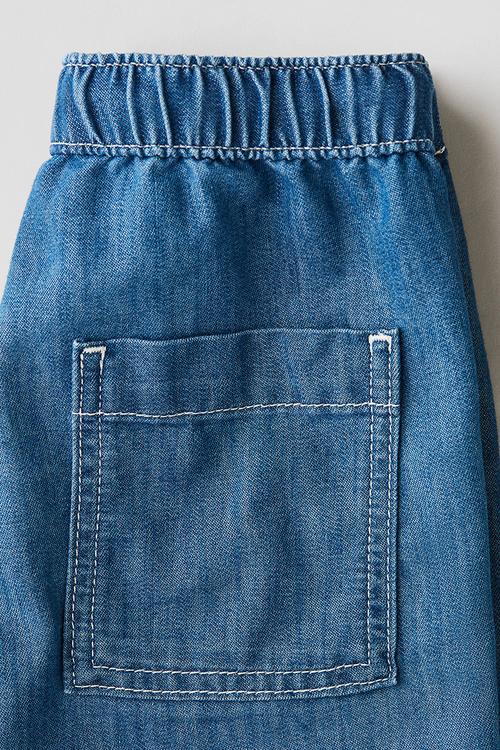 Cotton denim shorts - dark denim blue