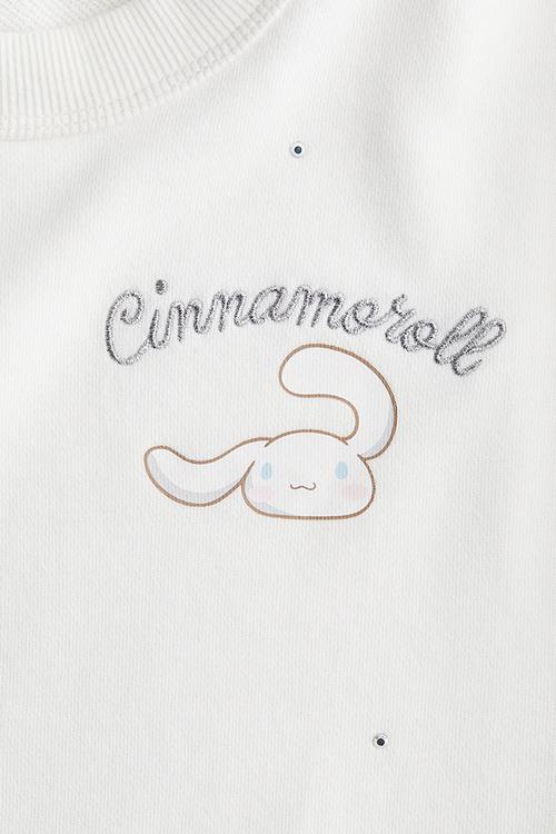 Loose-fit motif-detail t-shirt - white/cinnamoroll 