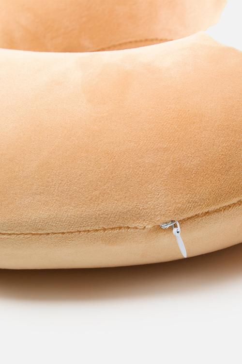 Travel pillow & eye mask set - raw sienna