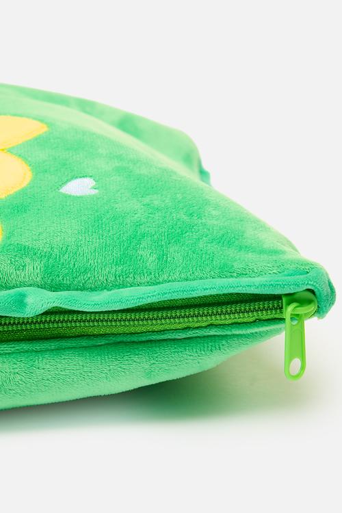 2-in-1 blanket & pillow - green/yellow