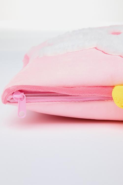 2-in-1 blanket & pillow - pink