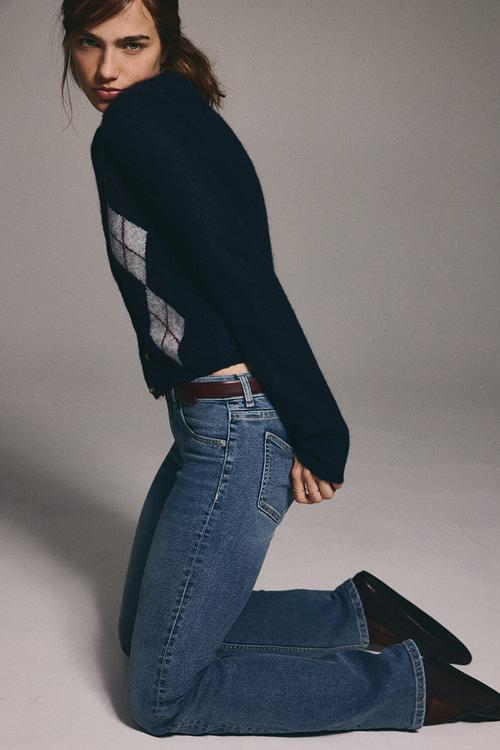 Flared low jeans - denim  blue