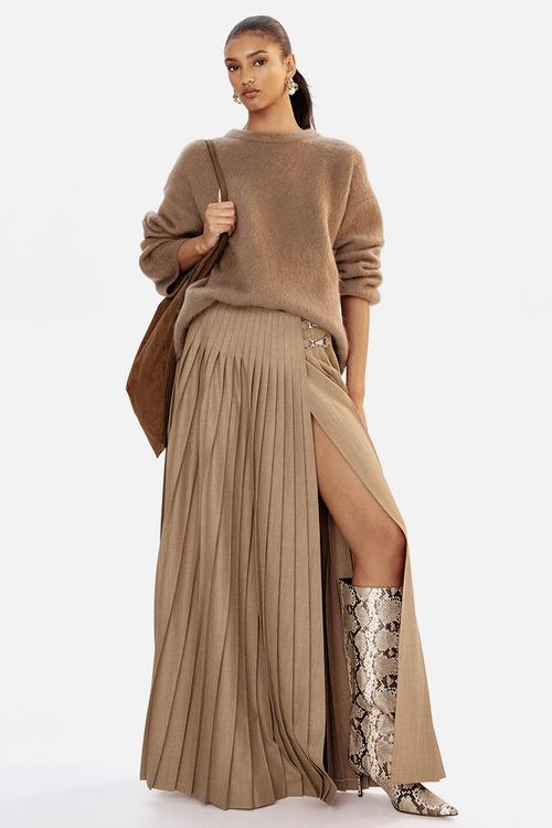 Oversized mohair-blend jumper - brown