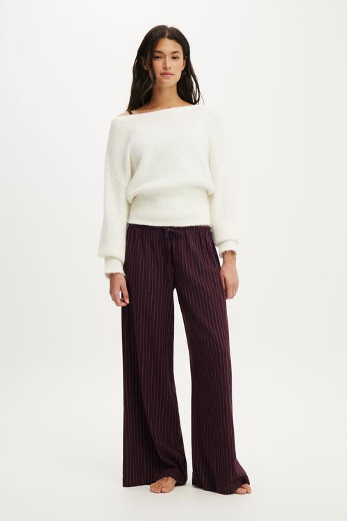 Fluffy off the shoulder knit - coconut milk