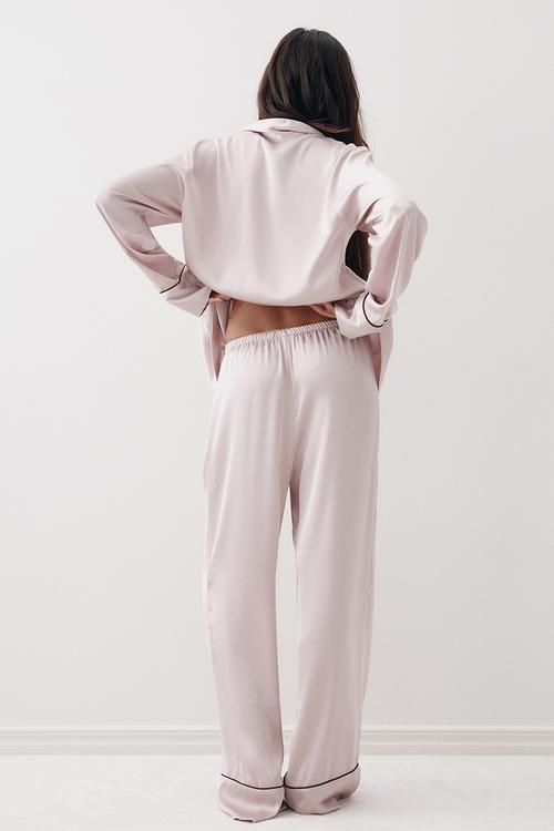 Satin pyjamas - powder pink