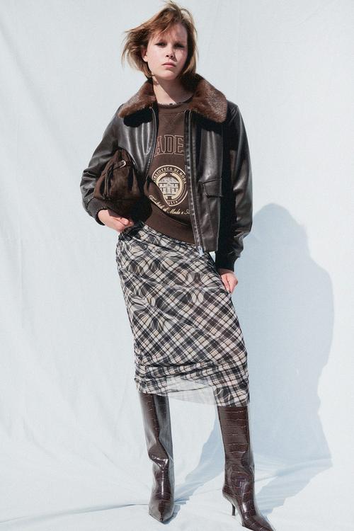 Text-motif sweatshirt - dark brown accademia