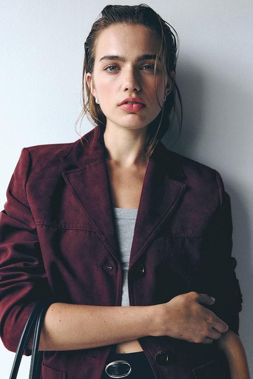 Jacket - plum red