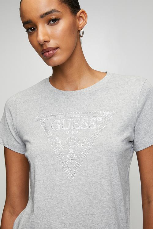 Krystal Triangle Tee - Light Melange Grey