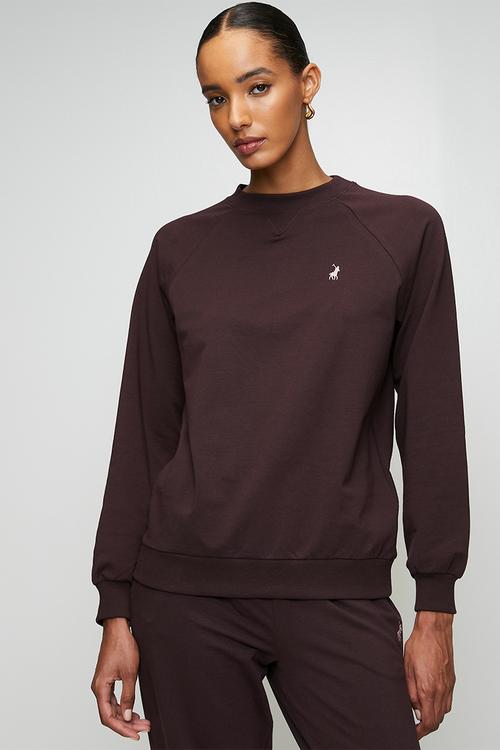 Wmn Sophia Long sleeve  Track Top - Plum