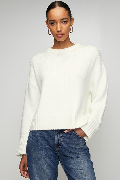 Luxe Crew Neck Sweater - Lofty White