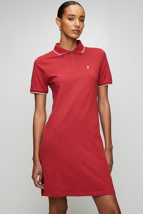Wmn Leah Golfer Dress - Garnet