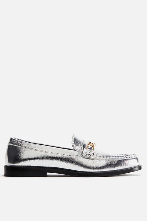 Loafers - silver-coloured